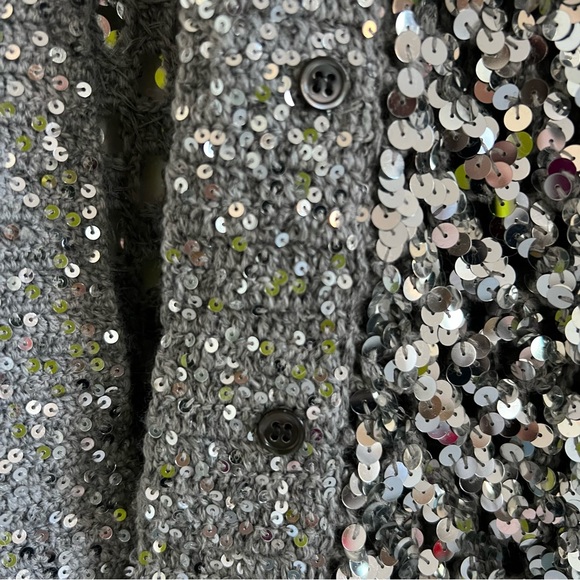 IISLI NY Rate Vintage 💯CASHMERE sequins and Swarovski Crystals sz M - Picture 12 of 16